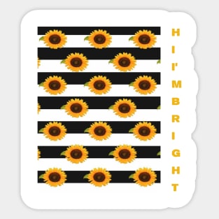 Sunflower lover pattern mask Sticker